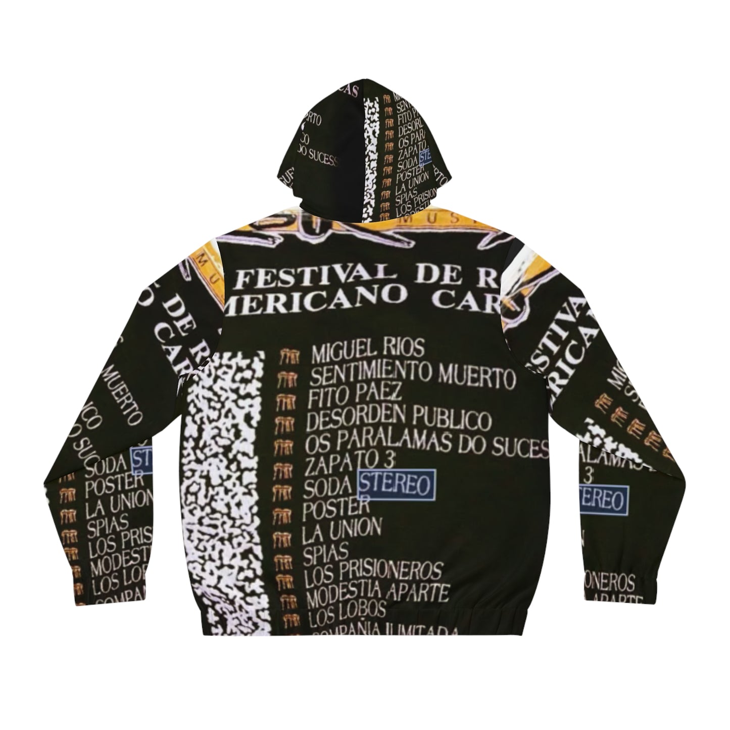 Colorful Festival Graphic Hoodie - Unisex, Full-Zip, Perfect for Concerts, Casual Wear, Gift for Music Lovers