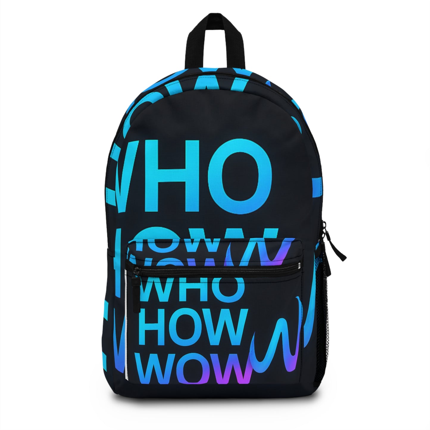 Vibrant Text Backpack, Trendy School Bag, Stylish Travel Backpack, Playful Tote for Kids, Statement College Backpack