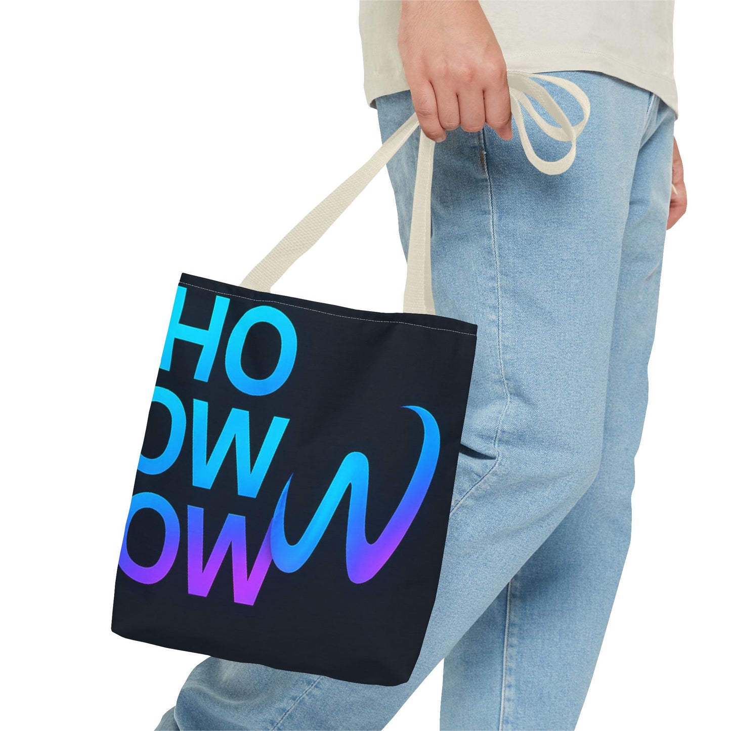 Vibrant Typography Tote Bag, Fun Statement Bag, Stylish Everyday Tote, Colorful Grocery Bag, Unique Gift for Mom