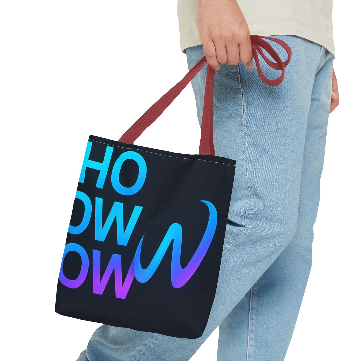 Vibrant Typography Tote Bag, Fun Statement Bag, Stylish Everyday Tote, Colorful Grocery Bag, Unique Gift for Mom