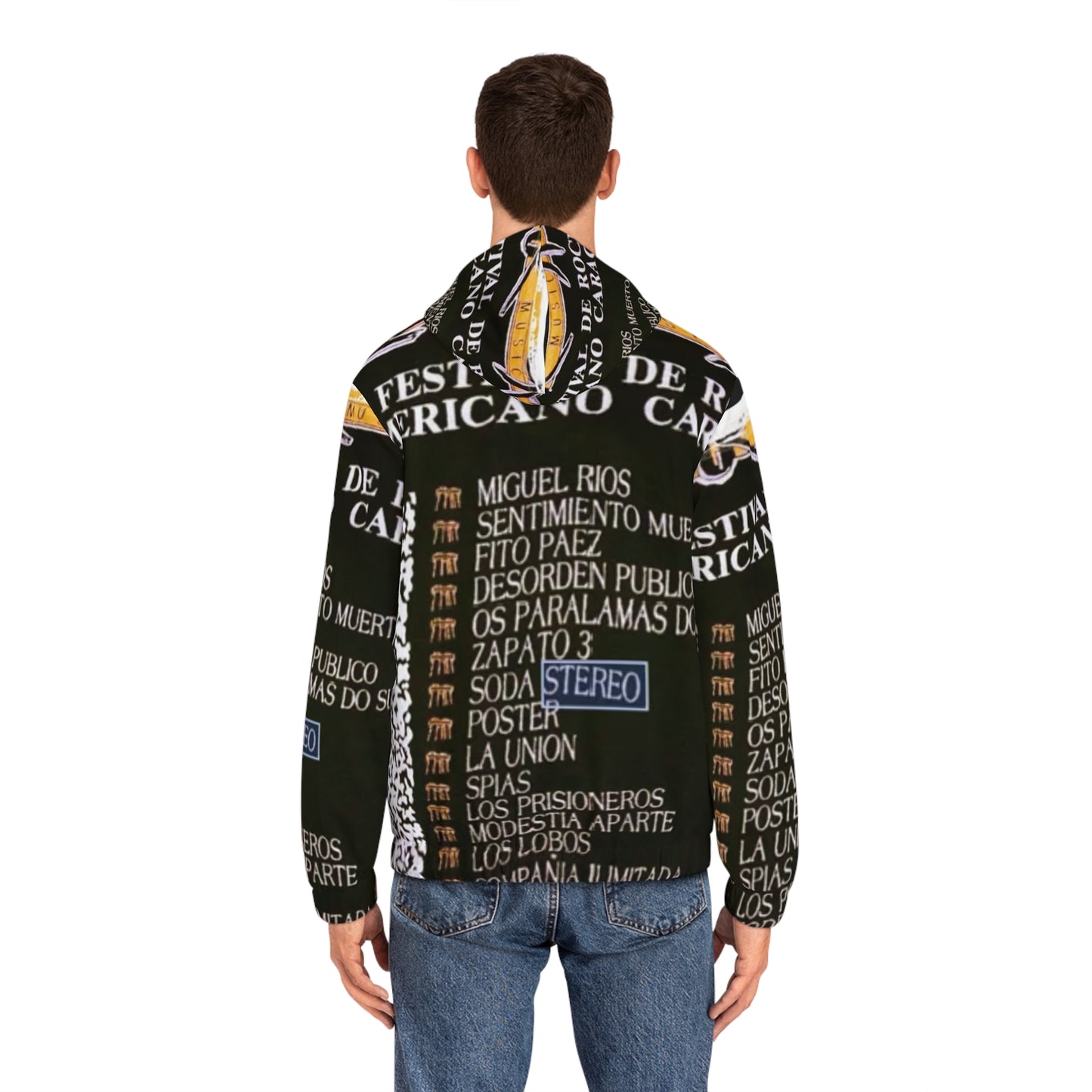 Colorful Festival Graphic Hoodie - Unisex, Full-Zip, Perfect for Concerts, Casual Wear, Gift for Music Lovers
