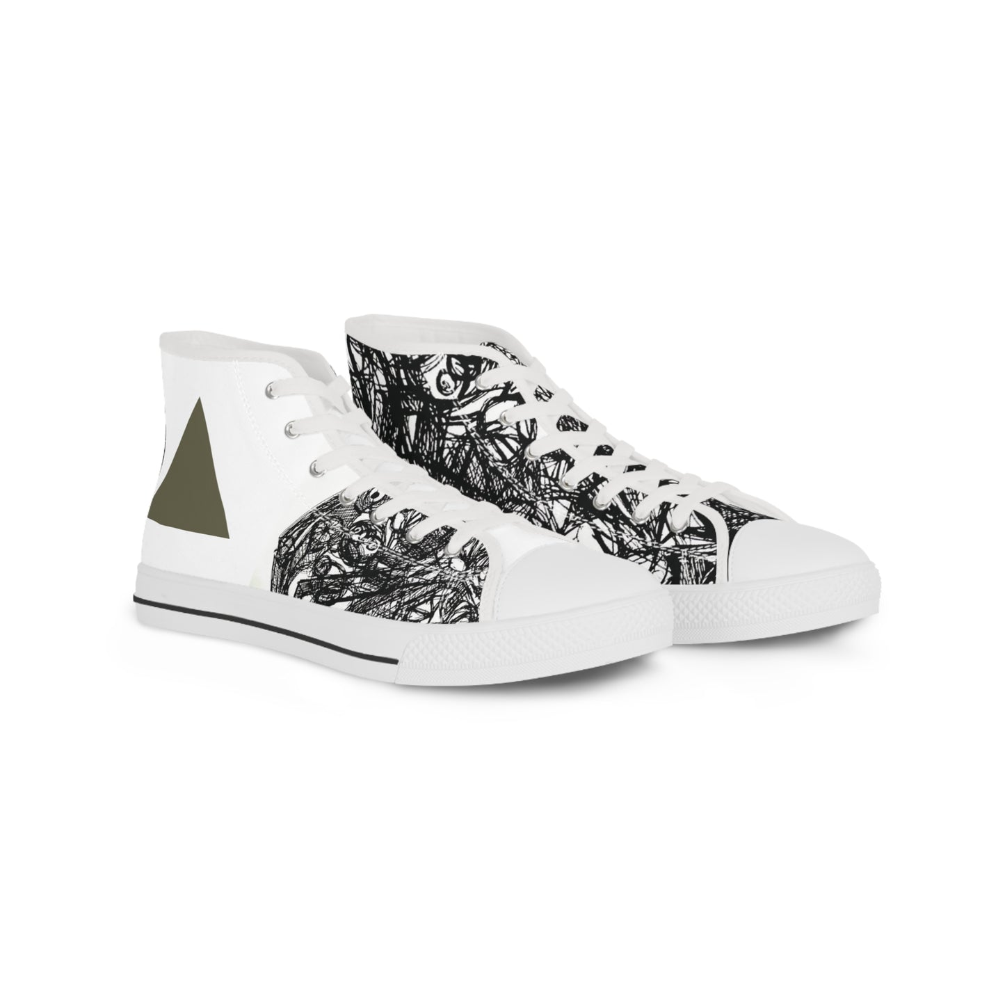 Stylish High Top Sneakers for Trendsetters, Urban Footwear for Casual Outings, Black and White Design, Unique Sneakers for Men, Gift [...]
