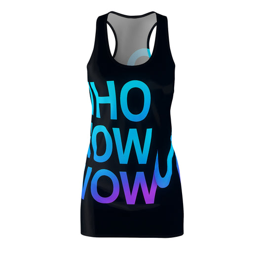 Vibrant Women's Racerback Dress - Perfect for Summer, Beach Days, Parties, Festivals, and Casual Outings | 'WHO NOW' Design