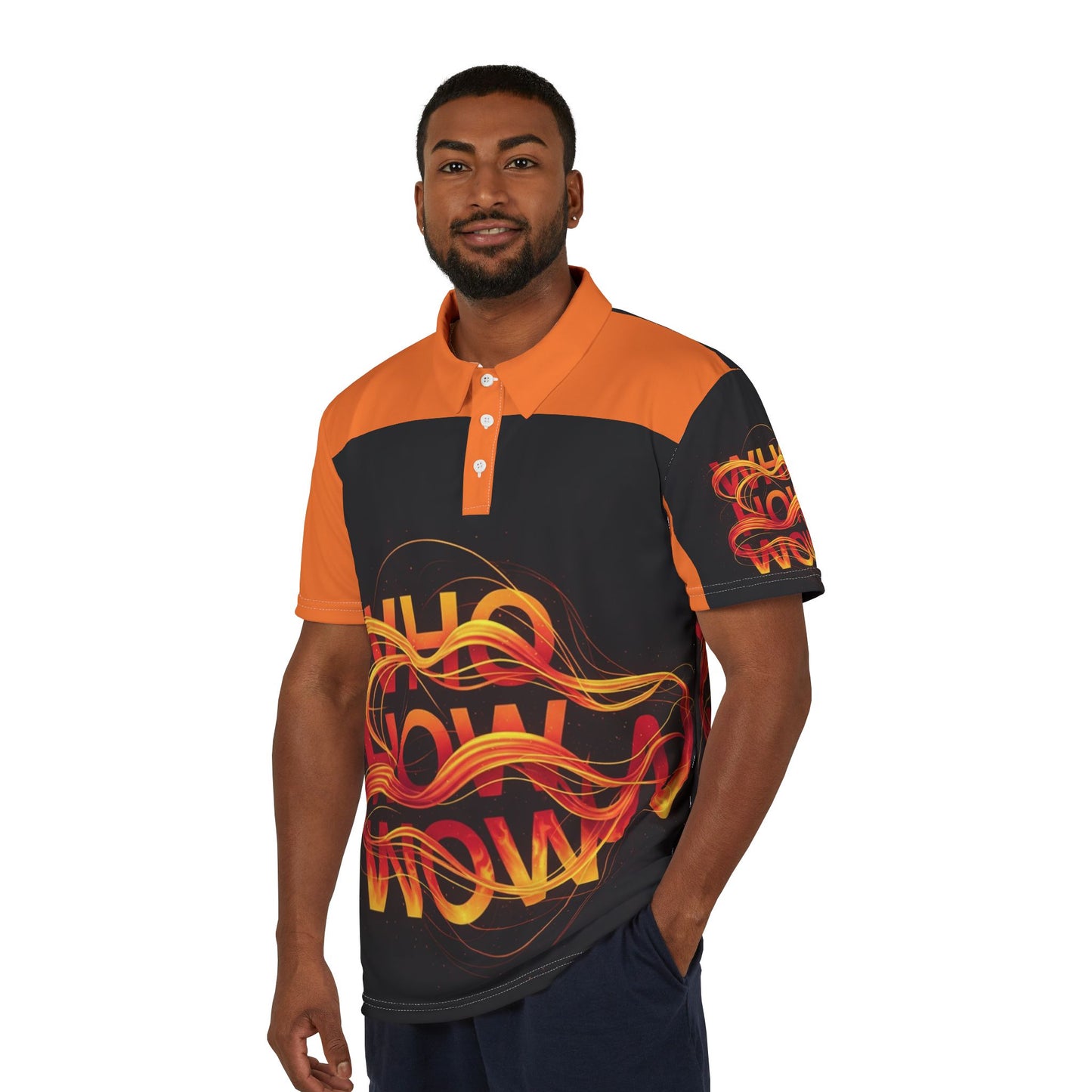 Bold Graphic Unisex Polo Shirt, Casual Wear, Festival Outfit, Unique Gift, Statement Piece, Comfortable Fashion