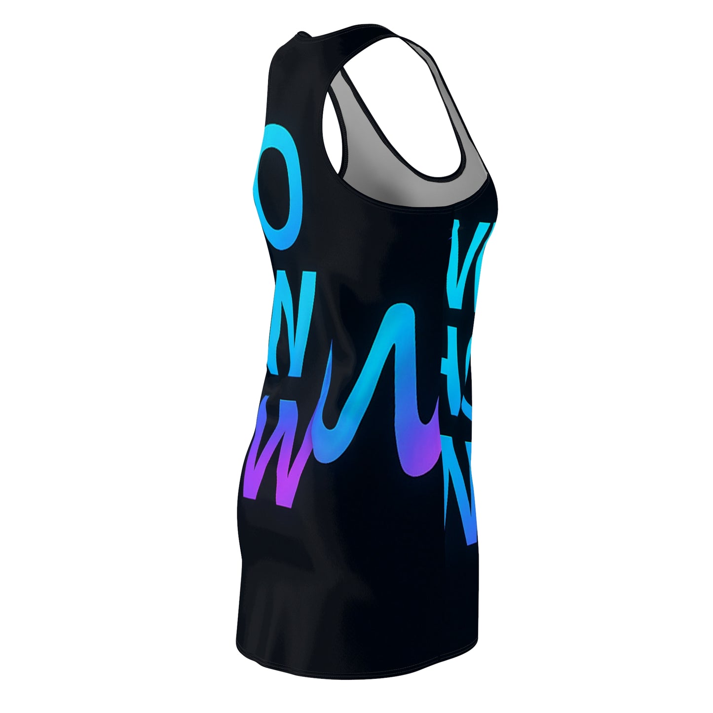 Vibrant Women's Racerback Dress - Perfect for Summer, Beach Days, Parties, Festivals, and Casual Outings | 'WHO NOW' Design