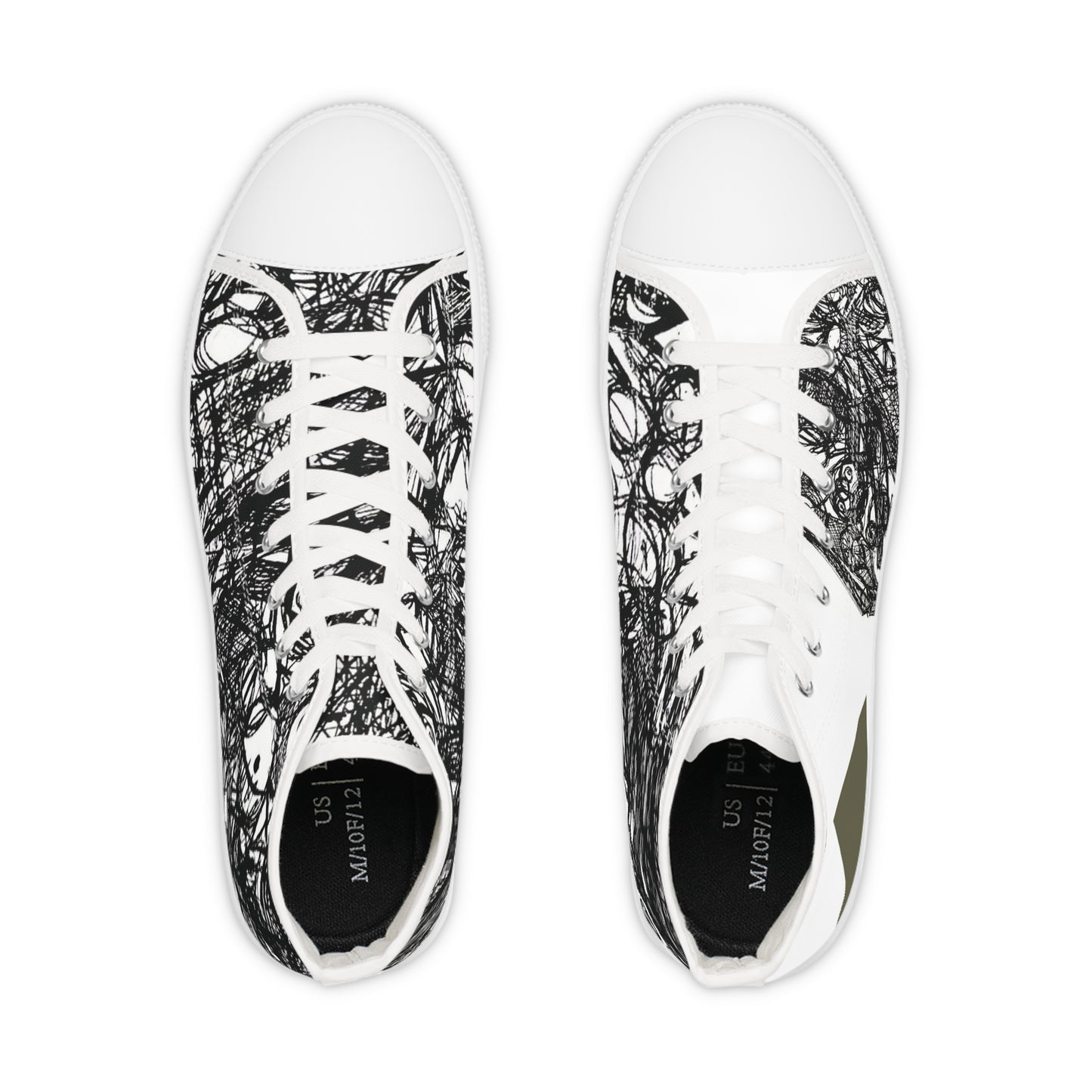 Stylish High Top Sneakers for Trendsetters, Urban Footwear for Casual Outings, Black and White Design, Unique Sneakers for Men, Gift [...]