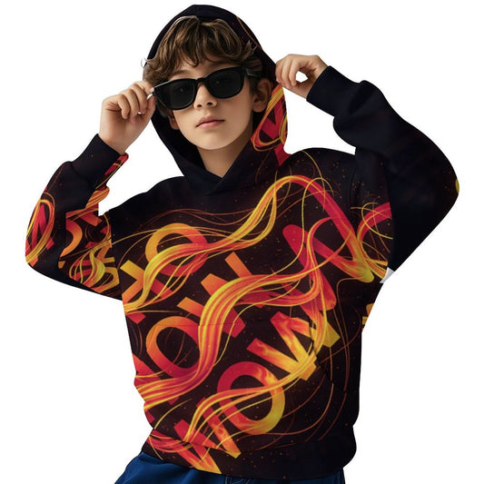 230gsm Children's Hooded Sweatshirt without Drawstrings(All-Over Printing)